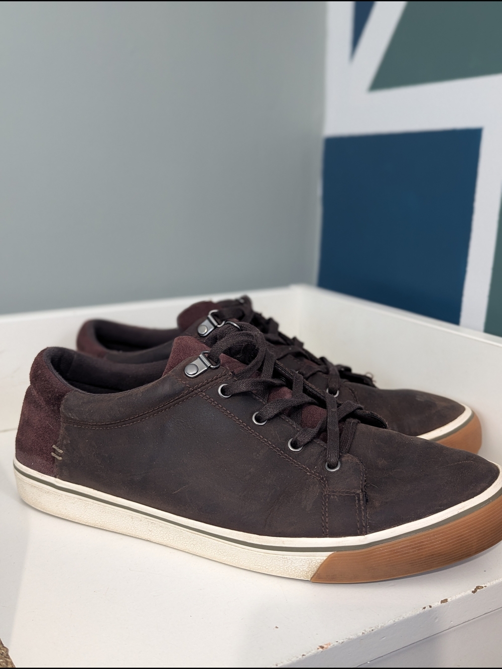 UGG Brock II Men's Waterproof‎ Sneakers Chocolate Brown Leather Suede